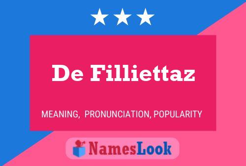 Poster del nome De Filliettaz