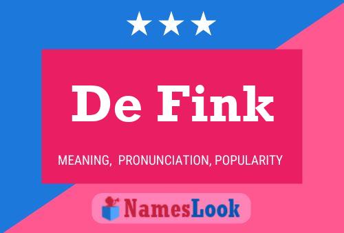 Poster del nome De Fink