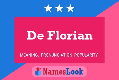 Poster del nome De Florian