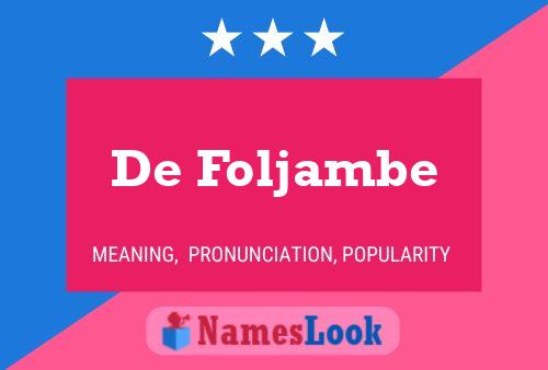 Poster del nome De Foljambe