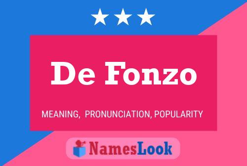 Poster del nome De Fonzo