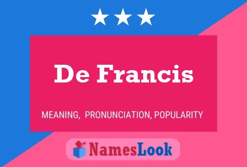 Poster del nome De Francis