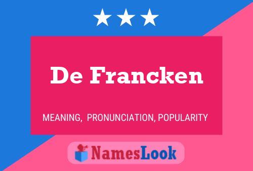 Poster del nome De Francken