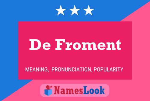 Poster del nome De Froment