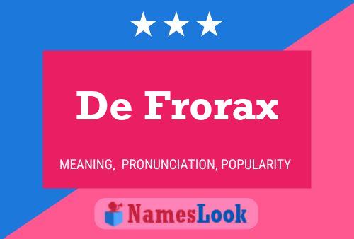 Poster del nome De Frorax