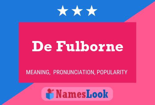 Poster del nome De Fulborne