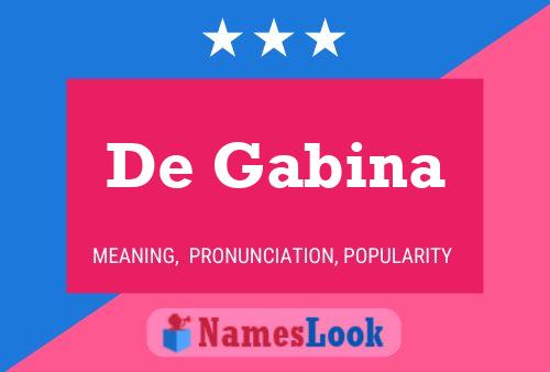 Poster del nome De Gabina