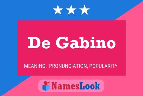 Poster del nome De Gabino