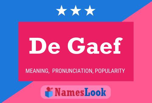 Poster del nome De Gaef