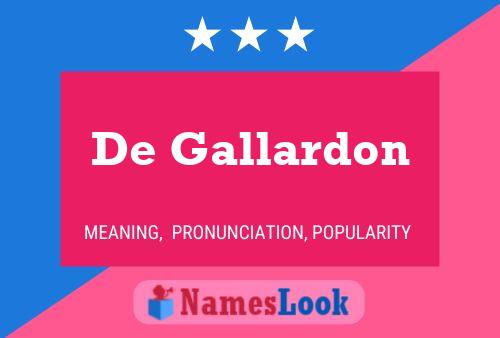 Poster del nome De Gallardon