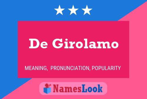 Poster del nome De Girolamo