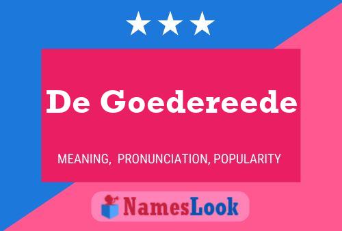 Poster del nome De Goedereede