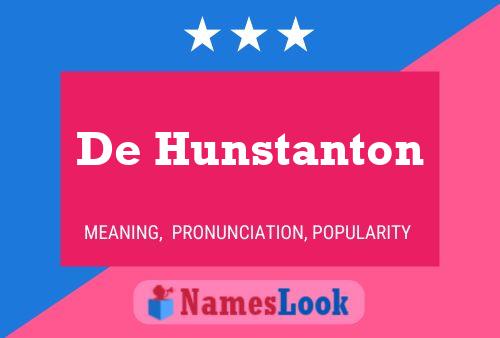 Poster del nome De Hunstanton