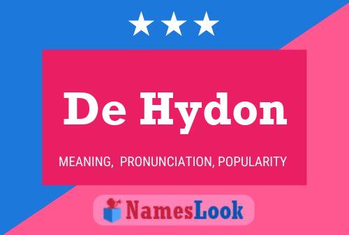 Poster del nome De Hydon