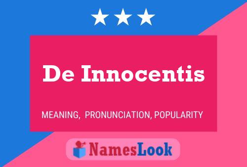 Poster del nome De Innocentis