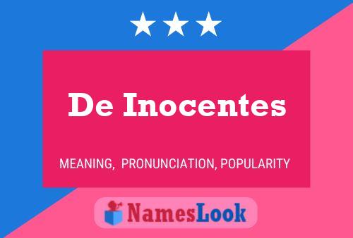 Poster del nome De Inocentes