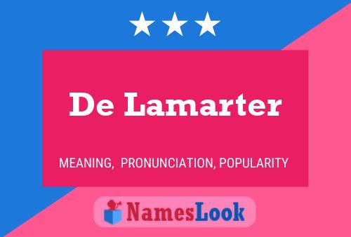 Poster del nome De Lamarter