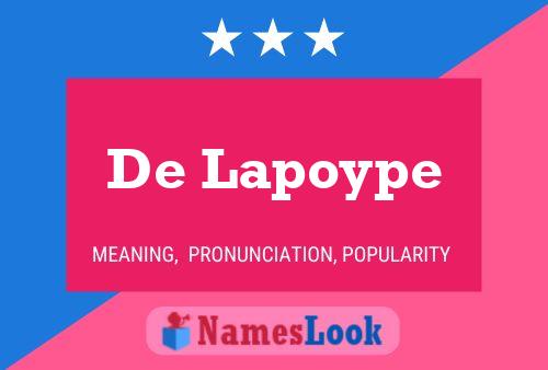 Poster del nome De Lapoype