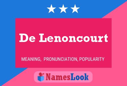 Poster del nome De Lenoncourt