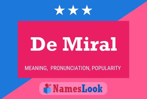 Poster del nome De Miral