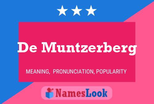 Poster del nome De Muntzerberg