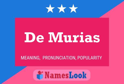 Poster del nome De Murias