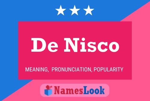 Poster del nome De Nisco