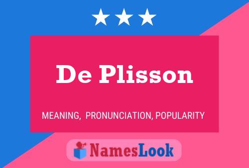 Poster del nome De Plisson