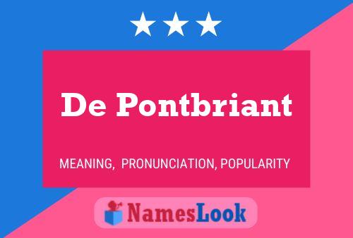 Poster del nome De Pontbriant