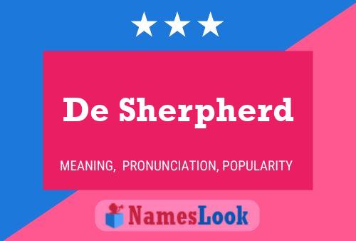 Poster del nome De Sherpherd