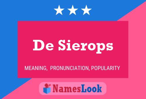 Poster del nome De Sierops