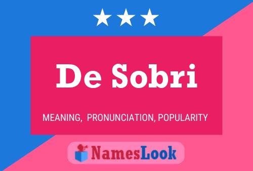 Poster del nome De Sobri