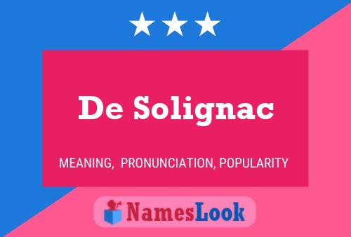 Poster del nome De Solignac