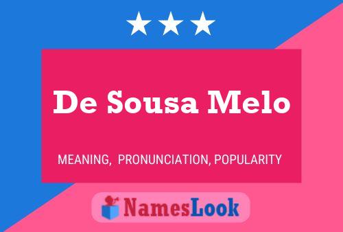 Poster del nome De Sousa Melo