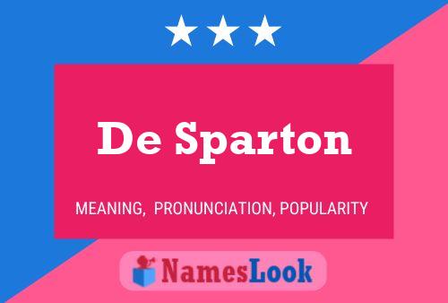 Poster del nome De Sparton