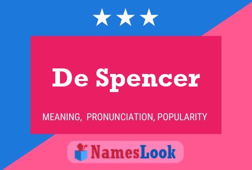 Poster del nome De Spencer