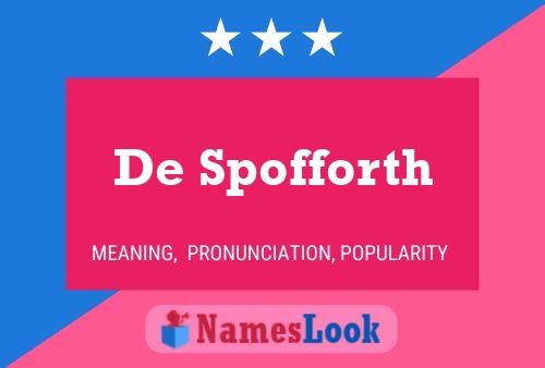 Poster del nome De Spofforth