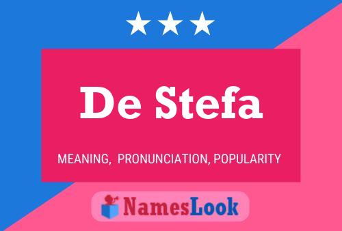 Poster del nome De Stefa