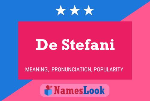 Poster del nome De Stefani