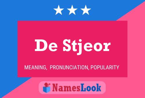 Poster del nome De Stjeor