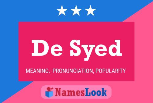 Poster del nome De Syed