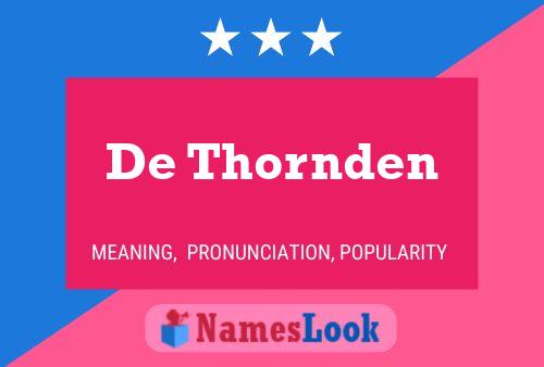 Poster del nome De Thornden