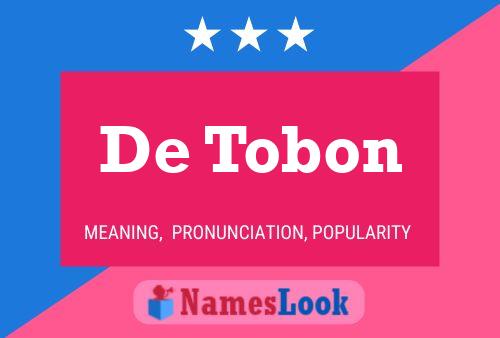 Poster del nome De Tobon