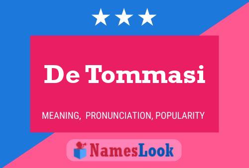 Poster del nome De Tommasi