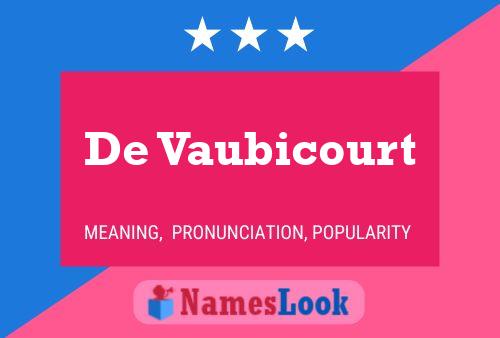 Poster del nome De Vaubicourt