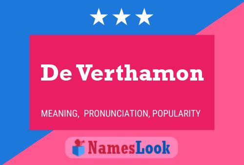 Poster del nome De Verthamon