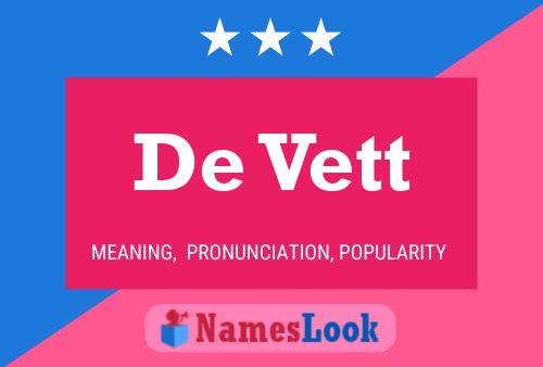 Poster del nome De Vett