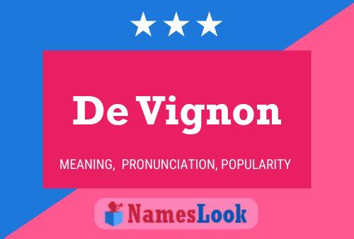 Poster del nome De Vignon