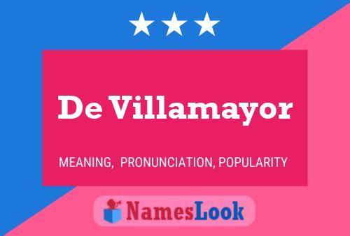 Poster del nome De Villamayor