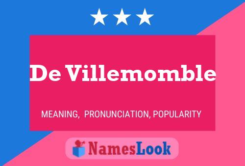 Poster del nome De Villemomble